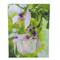 15.7" Lighted LED Tea Candle with Purple Flowers Canvas Wall Art